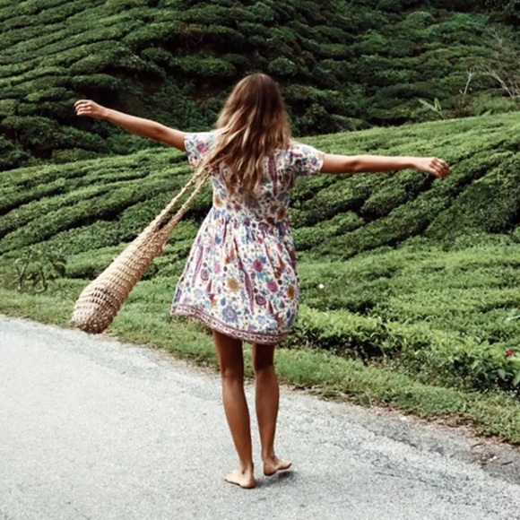 Paisley Mini Boho Dress - Picture 2 of 4